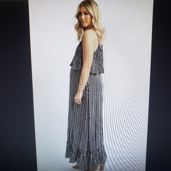 Pinkblush Dresses & Skirts - Pinkblush Black Striped Maxi Maternity Dress